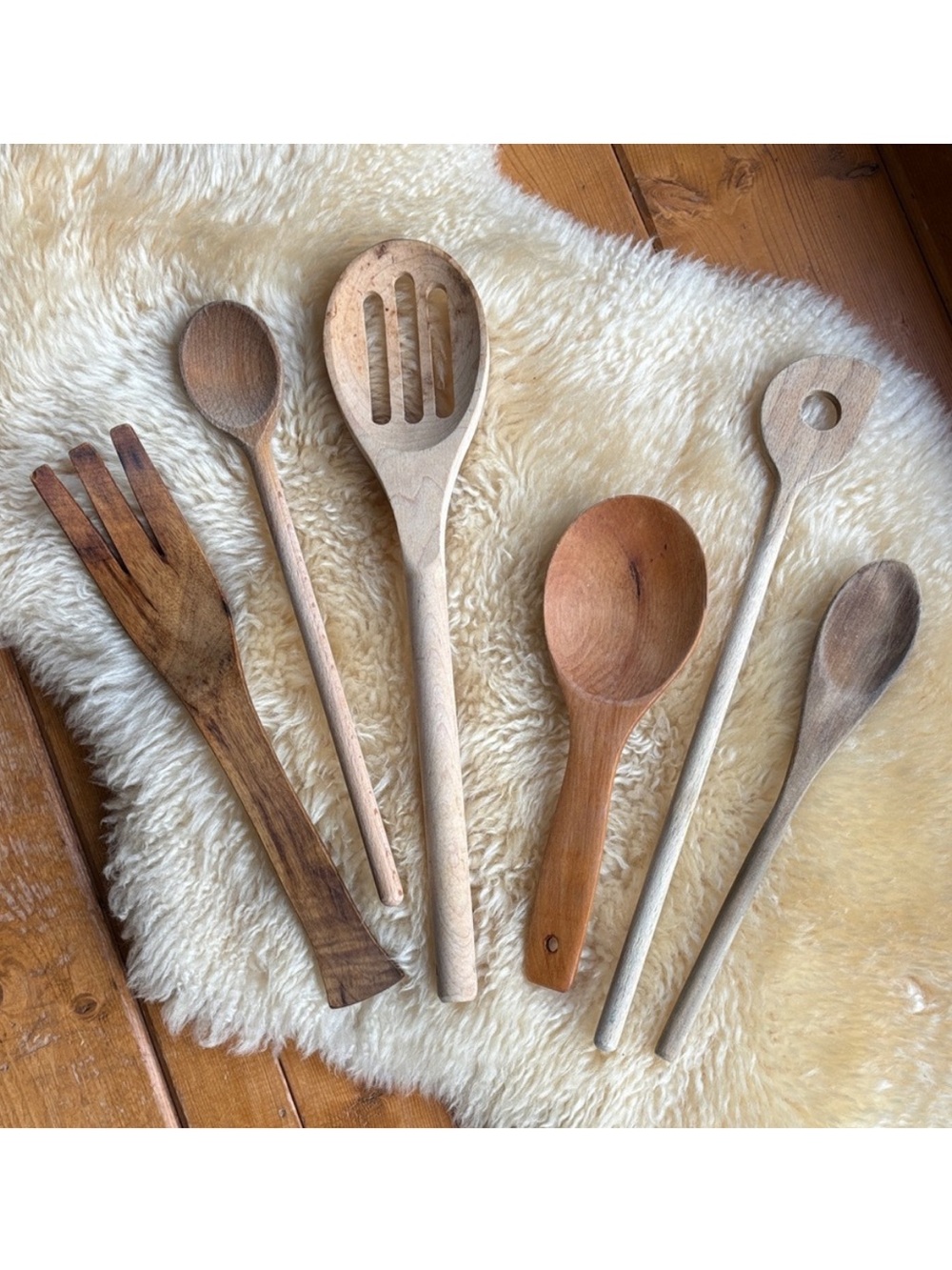 Vintage Primitive Wooden Spoons